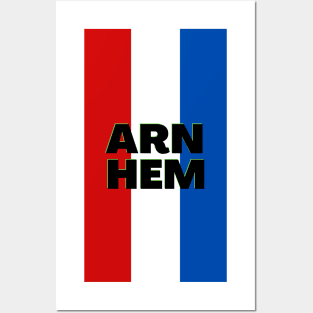 Arnhem City in Dutch Flag Vertical Posters and Art